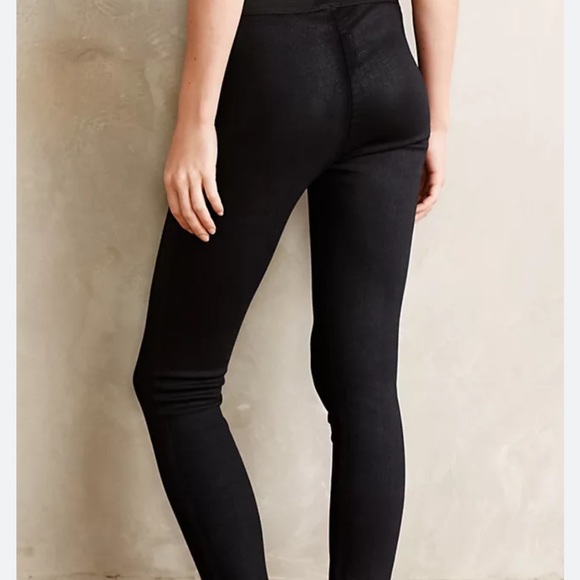 NWT Citizens of Humanity Anthropologie Black Coated Leggings Jeggings 27 - Picture 2 of 3